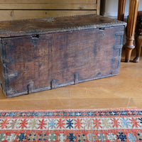 Antique Zanzibar coffer with brass straps