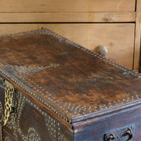Antique Zanzibar coffer with brass straps