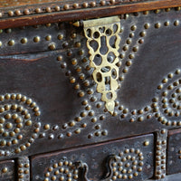 Antique Zanzibar coffer with brass straps