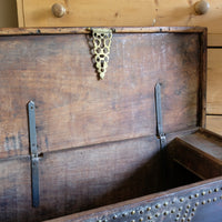 Antique Zanzibar coffer with brass straps