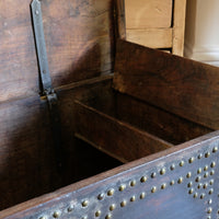 Antique Zanzibar coffer with brass straps