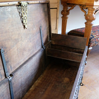 Antique Zanzibar coffer with brass straps