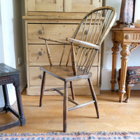Primitive Ash & Elm Windsor Stick Back Chair | Circa 1830