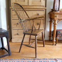 Primitive Ash & Elm Windsor Stick Back Chair | Circa 1830
