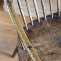 Primitive Ash & Elm Windsor Stick Back Chair | Circa 1830
