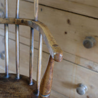 Primitive Ash & Elm Windsor Stick Back Chair | Circa 1830