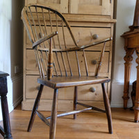 Primitive Ash & Elm Windsor Stick Back Chair | Circa 1830