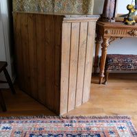 Antique pine single door pantry cupboard with tongue & groove panels