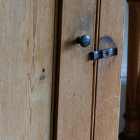 Antique pine single door pantry cupboard with tongue & groove panels