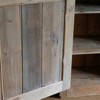 Antique pine single door pantry cupboard with tongue & groove panels