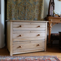 Antique ash chest of three graduated drawers circa 1910