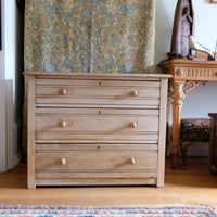 Antique ash chest of three graduated drawers circa 1910