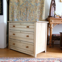 Antique ash chest of three graduated drawers circa 1910