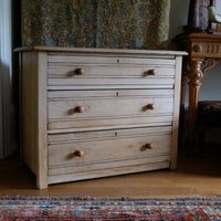 Antique ash chest of three graduated drawers circa 1910