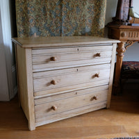 Antique ash chest of three graduated drawers circa 1910