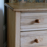 Antique ash chest of three graduated drawers circa 1910