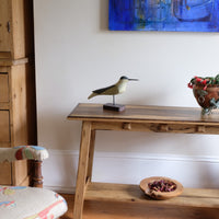 Arts & Crafts Mission Console Table in Rare Black Limba Wood