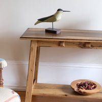 Arts & Crafts Mission Style Console Table – Solid Black Limba Wood