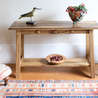 Arts & Crafts Mission Console Table in Rare Black Limba Wood