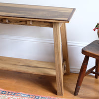 Arts & Crafts Mission Console Table in Rare Black Limba Wood