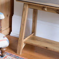 Arts & Crafts Mission Console Table in Rare Black Limba Wood