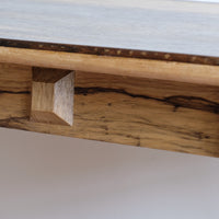 Arts & Crafts Mission Console Table in Rare Black Limba Wood