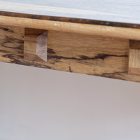 Arts & Crafts Mission Console Table in Rare Black Limba Wood