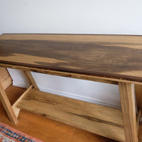 Arts & Crafts Mission Console Table in Rare Black Limba Wood