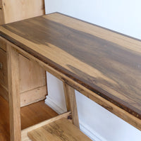 Arts & Crafts Mission Console Table in Rare Black Limba Wood