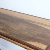 Arts & Crafts Mission Console Table in Rare Black Limba Wood