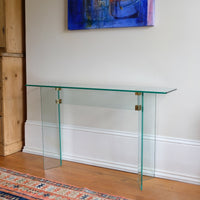 Leon Rosen style modern glass hall table