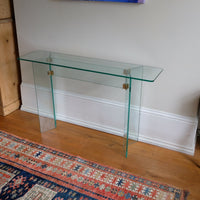 Leon Rosen style modern glass hall table