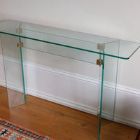 Leon Rosen style modern glass hall table