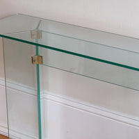 Leon Rosen style modern glass hall table