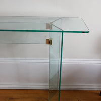 Leon Rosen style modern glass hall table