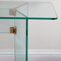 Leon Rosen style modern glass hall table