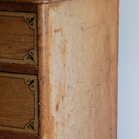 Antique painted pine chest of six drawers circa 1860