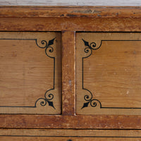 Antique painted pine chest of six drawers circa 1860