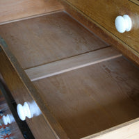 Antique painted pine chest of six drawers circa 1860