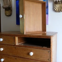 Antique painted pine chest of six drawers circa 1860
