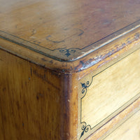 Antique painted pine chest of six drawers circa 1860