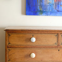 Antique painted pine chest of six drawers circa 1860