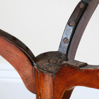 Antique flame mahogany oval wine table - George III