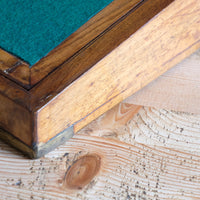 19th century Victorian burr walnut writing slope with brass corner straps and green baize interior