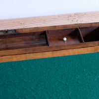 19th century Victorian burr walnut writing slope with brass corner straps and green baize interior
