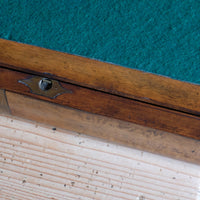 19th century Victorian burr walnut writing slope with brass corner straps and green baize interior