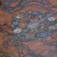 Hand painted ffolk Art coffer chest with a floral design