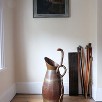 Vernacular Folk Art Twisted Walnut Walking Stick