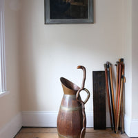 Vernacular Folk Art Twisted Walnut Walking Stick
