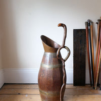 Vernacular Folk Art Twisted Walnut Walking Stick